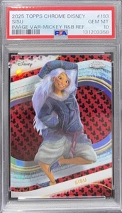 2025 Topps Chrome Disney Sisu IV /28 Mickey Red & Black Refractor PSA 10 - Picture 1 of 2
