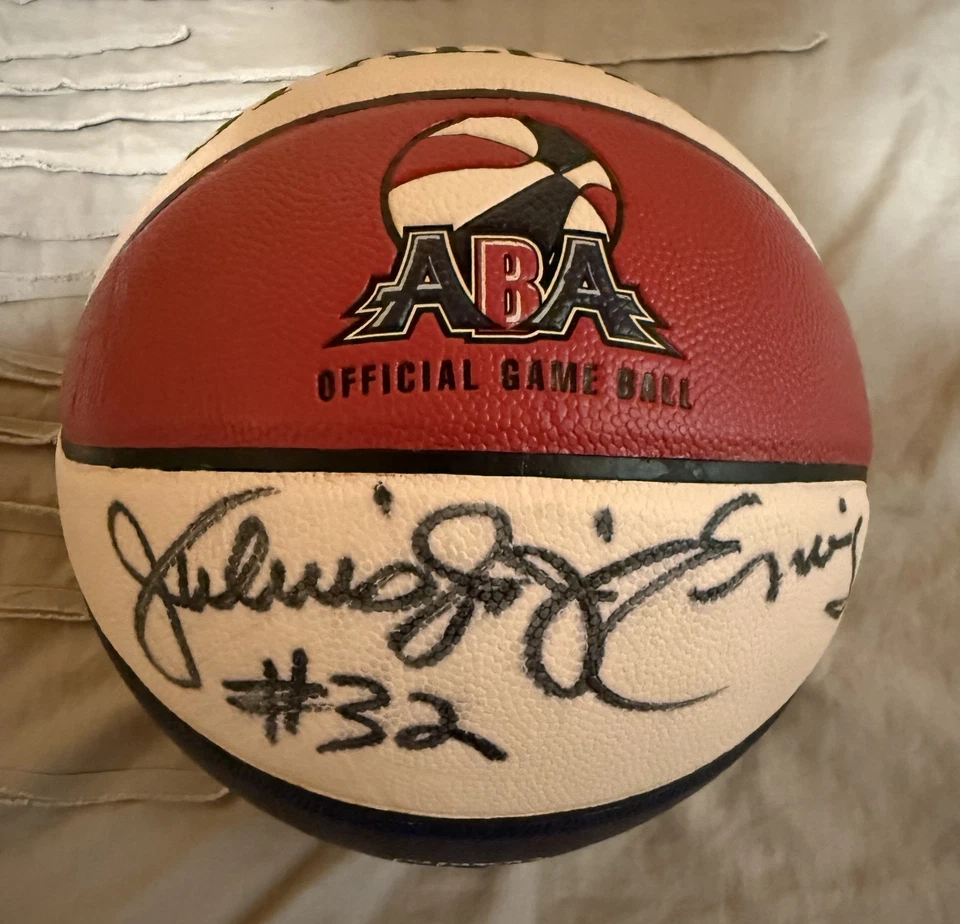 Julius Erving Signed Autographed ABA Basketball JSA Authenticated DR J Black Ink - Image 1 of 4