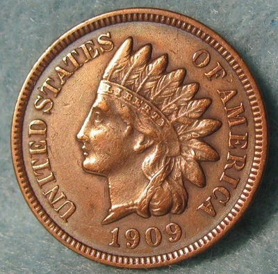 1909-S Indian Head Penny Small Cent Sharp High Grade Old US Coin - Image 1 of 4