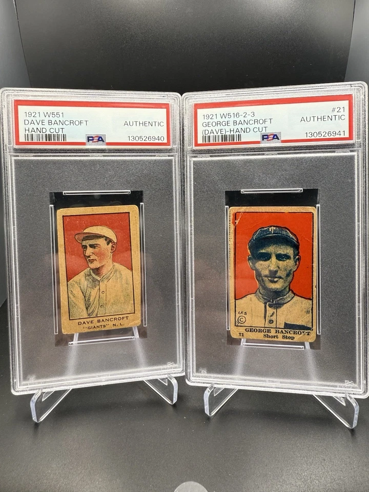 1921 W516 + W551 Dave Bancroft Hall Of Famer - PSA AUTHENTIC - Image 1 of 1