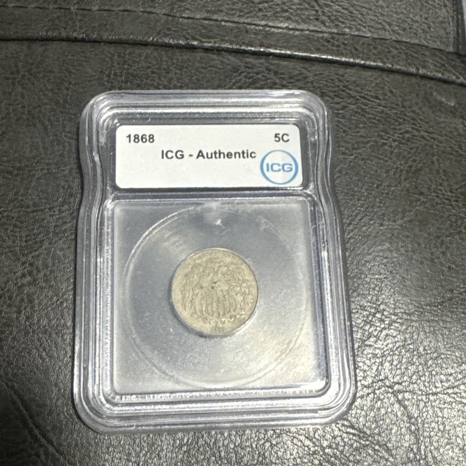 1868 Shield Nickel 5c - ICG "Authentic" 🔥  - Image 1 of 4