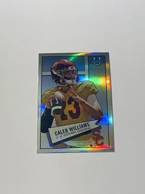 Caleb Williams 2022 Topps Bowman U Refractor 52BF-4 USC Trojans - Image 1 of 2