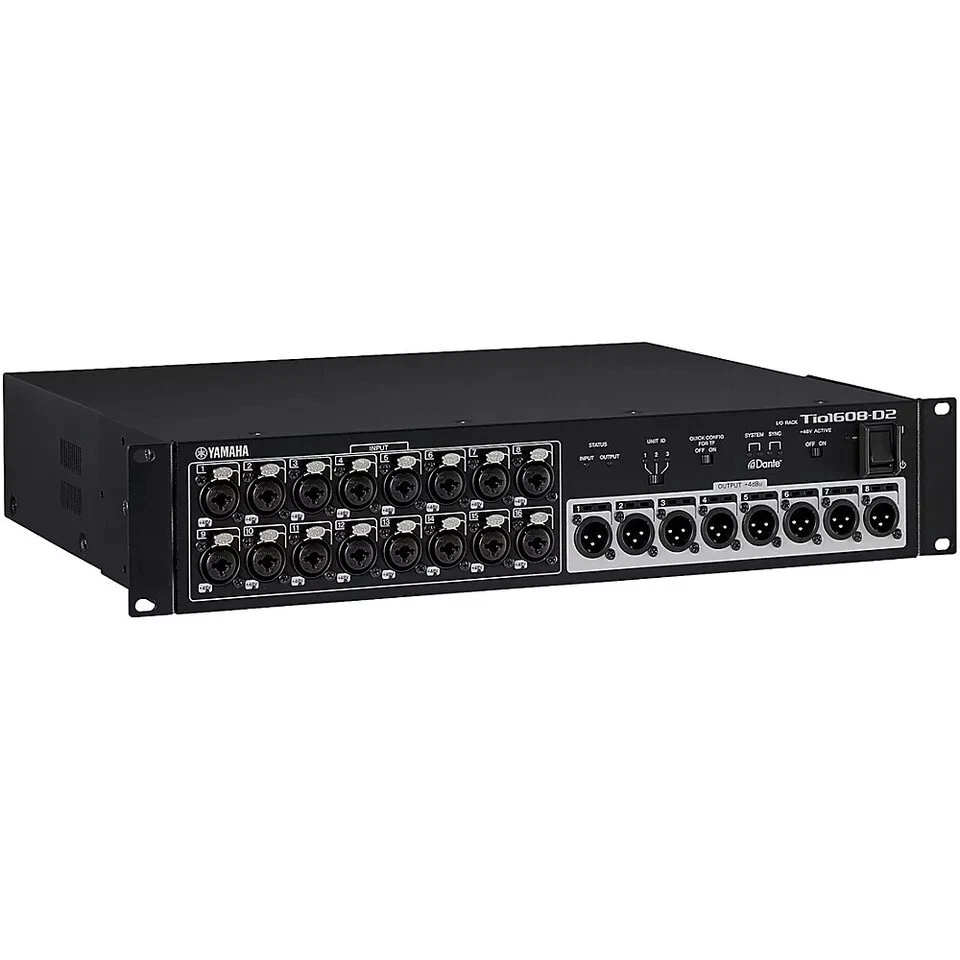 Yamaha Tio1608-D2 16-Input, 8-Output Dante Stagebox for DM3-D, TF Series Mixers - Image 1 of 1