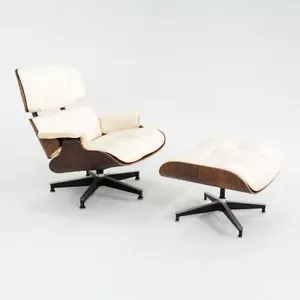 1964 Herman Miller Eames Lounge Chair and Ottoman in Rosewood and White Leather - Picture 1 of 12