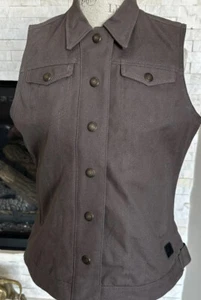 Roland Sands Designs Motorcycle Vest RSD Hayden Charcoal Gray Women Large BNWT - Picture 1 of 22