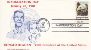 INAUGURACIÓN RONALD REAGAN 1981 - USCS ADM. BYRD Capítulo No. 11 caché - Imagen 1 de 1