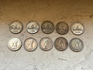 Lot 10 x 500 Lire Italien Silber Karavellen zufällige Jahre 1958 59 60 61 Silver - Bild 1 von 4