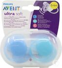 PHILIPS AVENT ULTRA SOFT PACIFIER 0-6M 2 PACK, BLUE AND TEAL *NEW