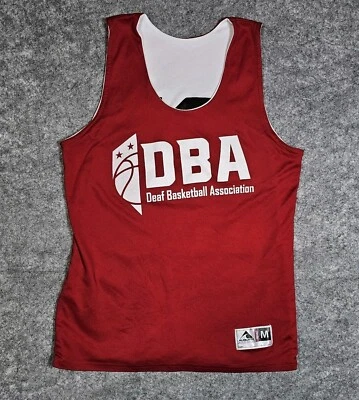 DBA Deaf Basketball Association Jersey Adult M Red White Augusta Sportswear #13 - Image 1 of 4