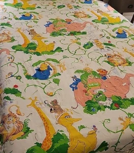 Manta casera doble Ernie Burt Grouch Grover Jungle Sesame Street 96"x 65" de colección - Imagen 1 de 10