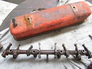 Farmall 400 450 IH engine rocker arm assembly, cover & bolts - Picture 1 of 11