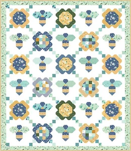 MARGARITA A DAY ~ Patrón de edredón 79x93 Acabado ~ Flores Abejas ~ Por Beverly McCullough - Imagen 1 de 3