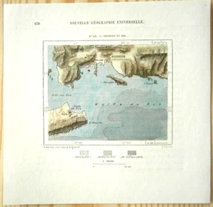 Mapa Perron 1884 BODRUM (HALICARNASO), PAVO E ISLA DE COS, GRECIA, #109 - Imagen 1 de 1