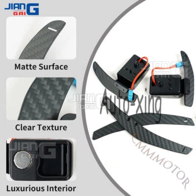 Paletas de cambio magnéticas de fibra de carbono para BMW F30 F11 F82 F85 M3 M4 M5 M6 2016-20 Foto 1 de 4