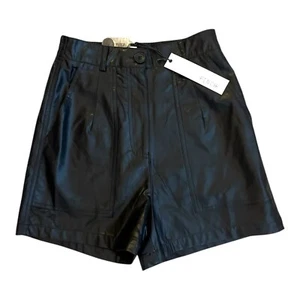 Pinch Faux Leather High Waisted Shorts Size Small , Color Black New with Tags - Picture 1 of 10