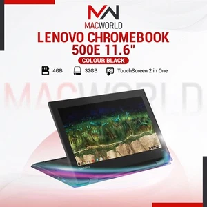 Último Lenovo Chromebook 500e 11.6" 2da Generación 2 en Uno 4GB 32GB Negro A+ - Imagen 1 de 6