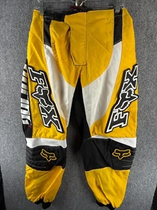 Fox Racing Pants 180 Motocross Riding Dirt Bike Padded Pants Yellow Size 34 - Picture 1 of 18