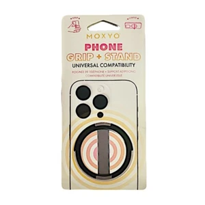 MOXYO Universal Phone Grip & Stand - BLACK/SILVER/GRAY - Picture 1 of 4