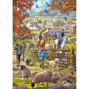 JIGSAW PUZZLE AUTUMN WALK EQUESTRIAN COUNTRYSIDE 1000 PIECES *FREE POSTAGE* - Picture 1 of 2