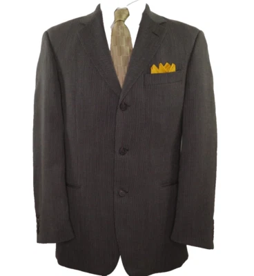 Hugo Boss Mens Pure Wool Brown Mini-Dots Blazer Jacket Sport Coat 38 R EUC USA - Image 1 of 4