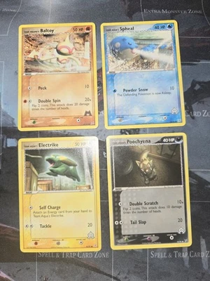 Team Magma & Aqua 4 Card Lot Baltoy, Spheal, Electrike, Poochyena Pokémon HP - Image 1 of 4