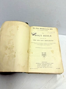 The Holy Bible Vintage Oxford Self-Pronouncing Edition S.S.Teachers Edition Used - Picture 1 of 11