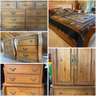 7-Piece Thomasville King Size Bedroom Furniture Set - Image 1 of 4