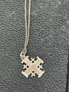 Collana croce argento Gerusalemme ricordo Terra Santa curiosità pezzo religioso 67 - Foto 1 di 3
