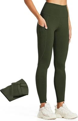 ZUTY Leggings Forrados de Vellón Mujeres Pequeños Resistentes al Agua Cintura Alta Térmica Caminata Foto 1 de 4