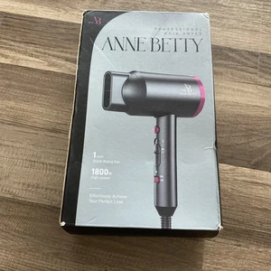 Secador de pelo iónico Anne Betty 1800W con difusor y boquilla - secado rápido/con - Imagen 1 de 8