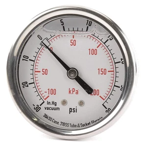 GRAINGER APPROVED 4CFR3 Compound Gauge,Liquid Filled,2-1/2 In 4CFR3 - Picture 1 of 1