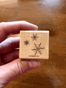 Stampin Up! Rubber Stamp SNOWFLAKES Snow Winter Snowfall - Picture 1 of 2