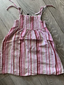 Girls Age 4 Years GAP Pink Striped Summer Dress Excellent Condition - Picture 1 of 2