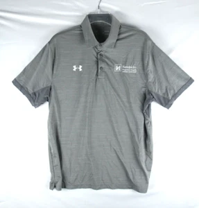 Under Armour Polo Shirt Mens Large Gray Loose-Fit Golf S/S Hendricks Rehab - Picture 1 of 4