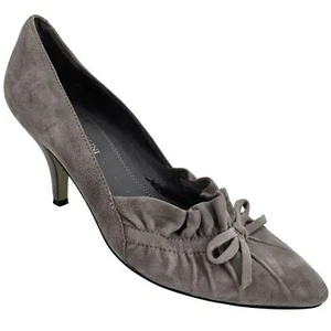 Enzo Angiolini Sweetpea Pumps Women's 7 Gray Grey Suede Dress Shoe Fashion Heels - Picture 1 of 11