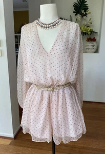 Zimmermann Rhythm Dot Tuck Jumpsuit Size 3 Blush Polka Dot NWT RRP $495 - Picture 1 of 11