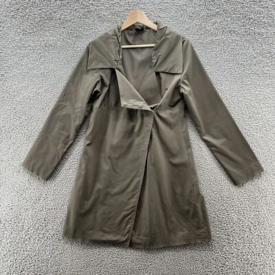 CoVelo Ropa Chaqueta Mujer Mediana Marrón Forrada Ligera Arte Lluvia Gabardina Foto 1 de 4