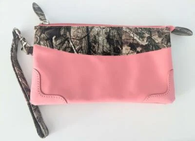 Cartera de muñeca de cuero Realtree rosa camuflada para dama Foto 1 de 3