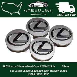 4PC LEXUS Silver Wheel CENTER Hub Caps 62MM Rim fits 2006-2013 Lexus 4260330590 - Picture 1 of 2