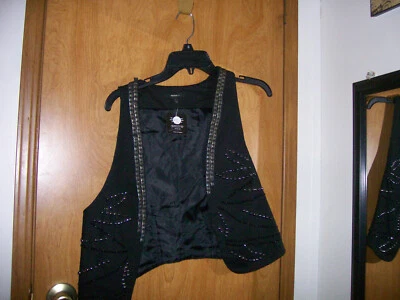 womens studded black vest by Double Zero size L - Image 1 of 3