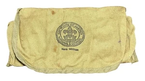 Boy Scouts of America BSA Vtg 100% Cotton Pouch Fold Flap Tie 7.5”x9” - Picture 1 of 5