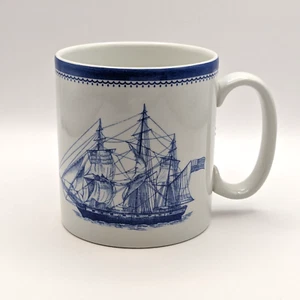 Spode Blue Clipper Mug 8 oz "Ship Friendship of Salem" Coffee Cup England EUC - Picture 1 of 7