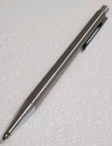 Vintage Sheaffer Stainless Silver Chrome Etched "REV RA BORA"Ballpoint Pen - Picture 1 of 6