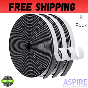 Weather Stripping Door Seal, 1/2 Inch Wide X 1/8 Inch Thick Adhesive Foam Tape - Picture 1 of 8