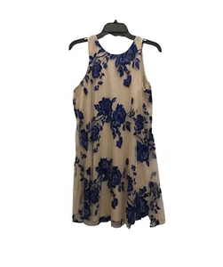 Ivory Embroidered Sleeveless Short Dress Size M NWT - Picture 1 of 6
