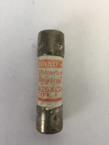 GOULD SHAWMUT AMPTRAP A25X20 FUSE 20AMP 300V TYPE 1 (LOT OF 10) - Picture 1 of 4