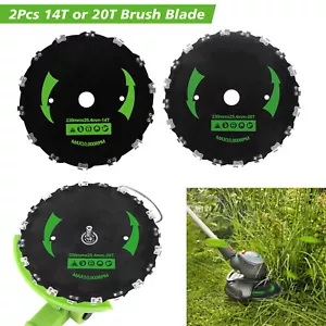 2Pcs 9" Chainsaw Brush Blade 14 or 20 Tooth Circular Cutter Trimmer Saw Blade - Picture 1 of 13