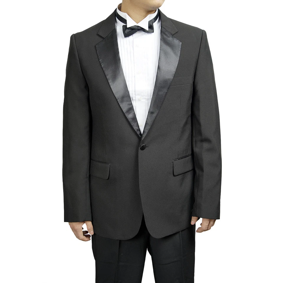 Mens 1 Button Classic Notch Collar Tuxedo with Shirt Bow Tie and Cummerbund by B - Image 1 of 1