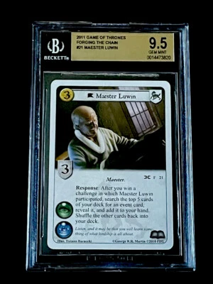 GAME OF THRONES Maester Luwin #21 RARE BGS 9.5 GEM MINT 2011 Season 1 - Image 1 of 2