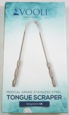NUEVO EN CAJA Raspador de Lengua Vooli Acero Inoxidable, Paquete de 2 Foto 1 de 4